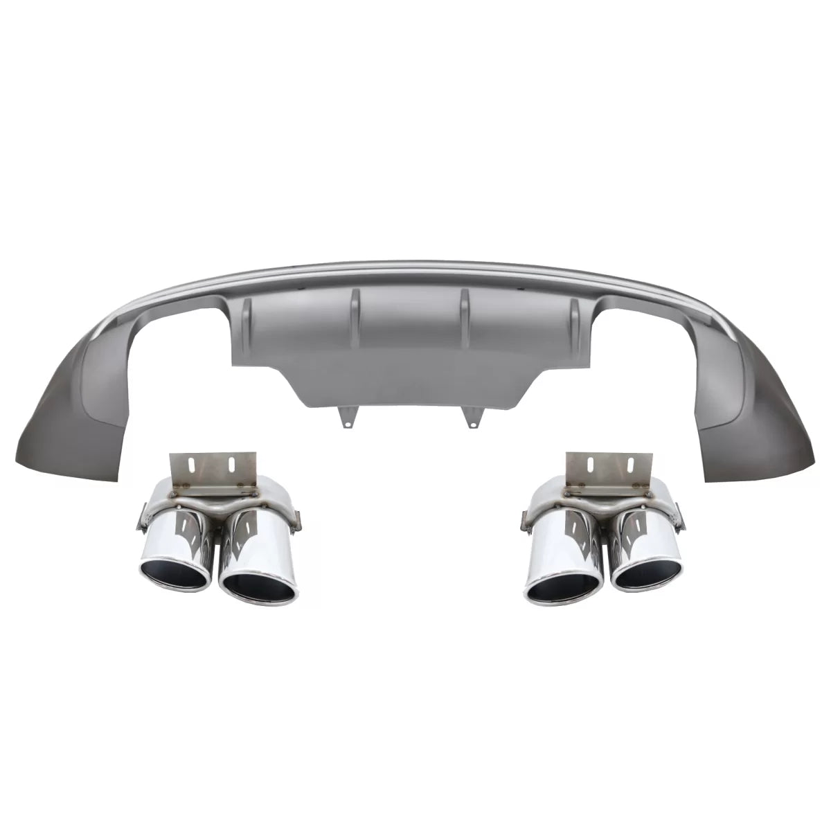 Rear Bumper Spoiler Valance Diffuser Double Outlet suitable for Audi Q5 8R Facelift (2013-2016) Standard Bumper SE – product 