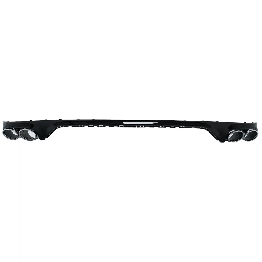 Rear Bumper Spoiler Valance Diffuser Double Outlet suitable for Audi Q8 S-Line (2018-2023) Silver Tips – product image 1