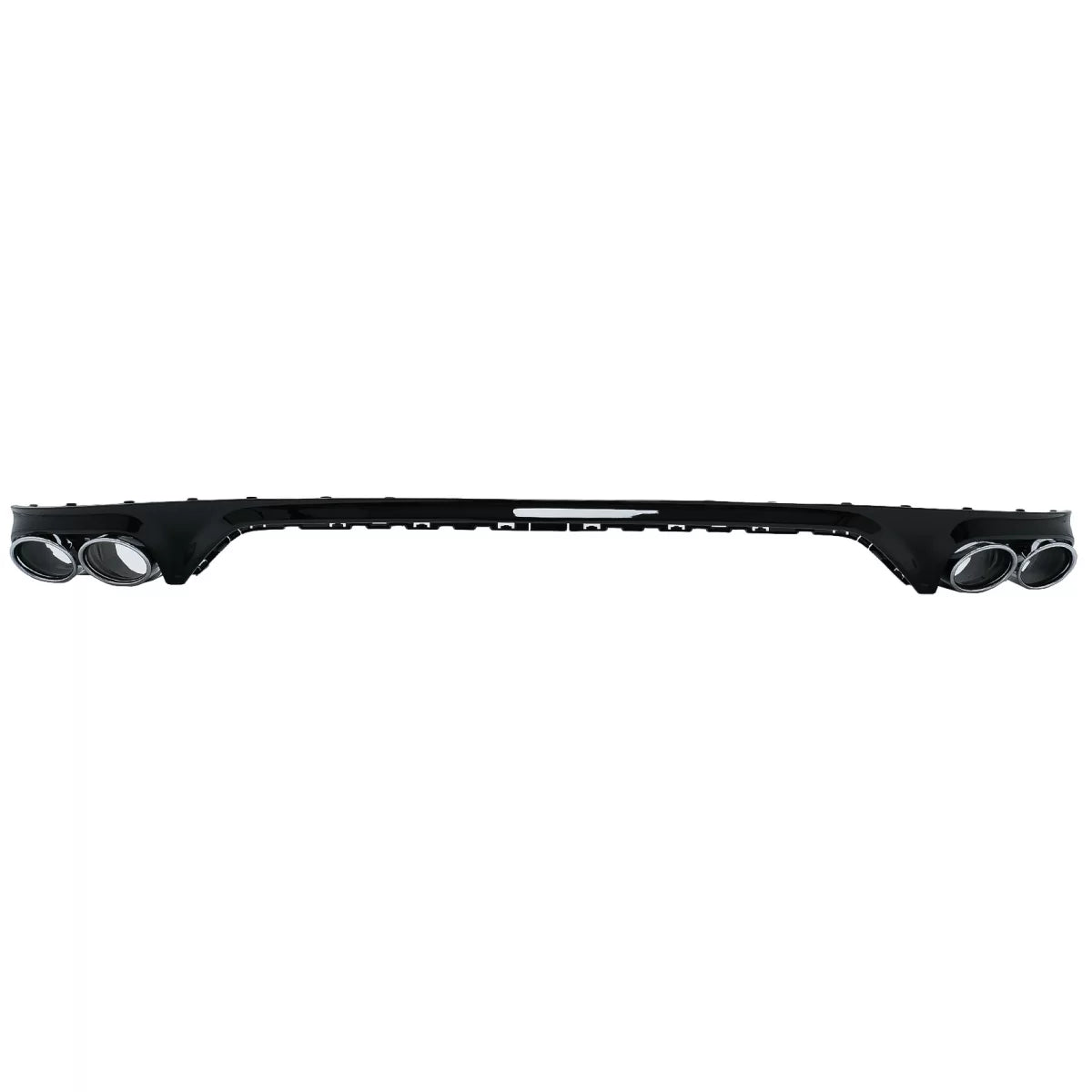 Rear Bumper Spoiler Valance Diffuser Double Outlet suitable for Audi Q8 S-Line (2018-2023) Silver Tips – product image 1