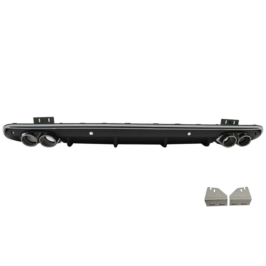 Rear Bumper Spoiler Valance Diffuser Double Outlet suitable for Audi Q5 8R Facelift (2013-2016) S-Line Bumper – product image