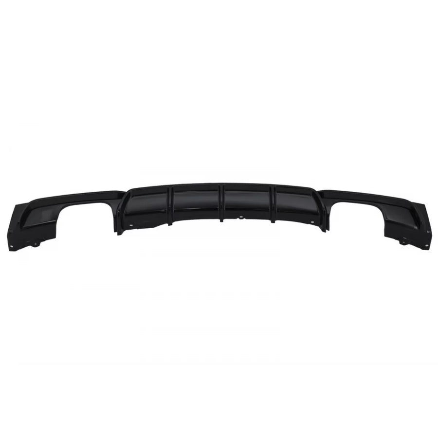 Rear Bumper Spoiler Valance Diffuser Double Outlet suitable for BMW 3 Series F30 F31 (2011-2019) Limo Touring M Design Brilli