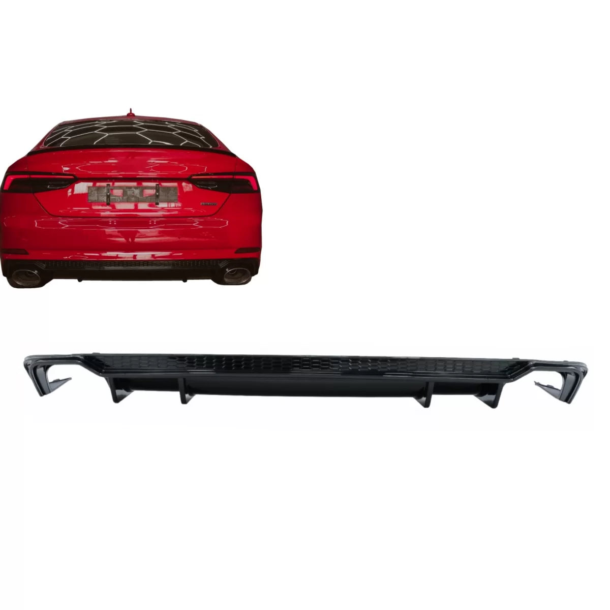 Rear Bumper Valance Air Diffuser suitable for Audi A5 F5 S-Line (2017-2019) RS5 Design – product image 1
