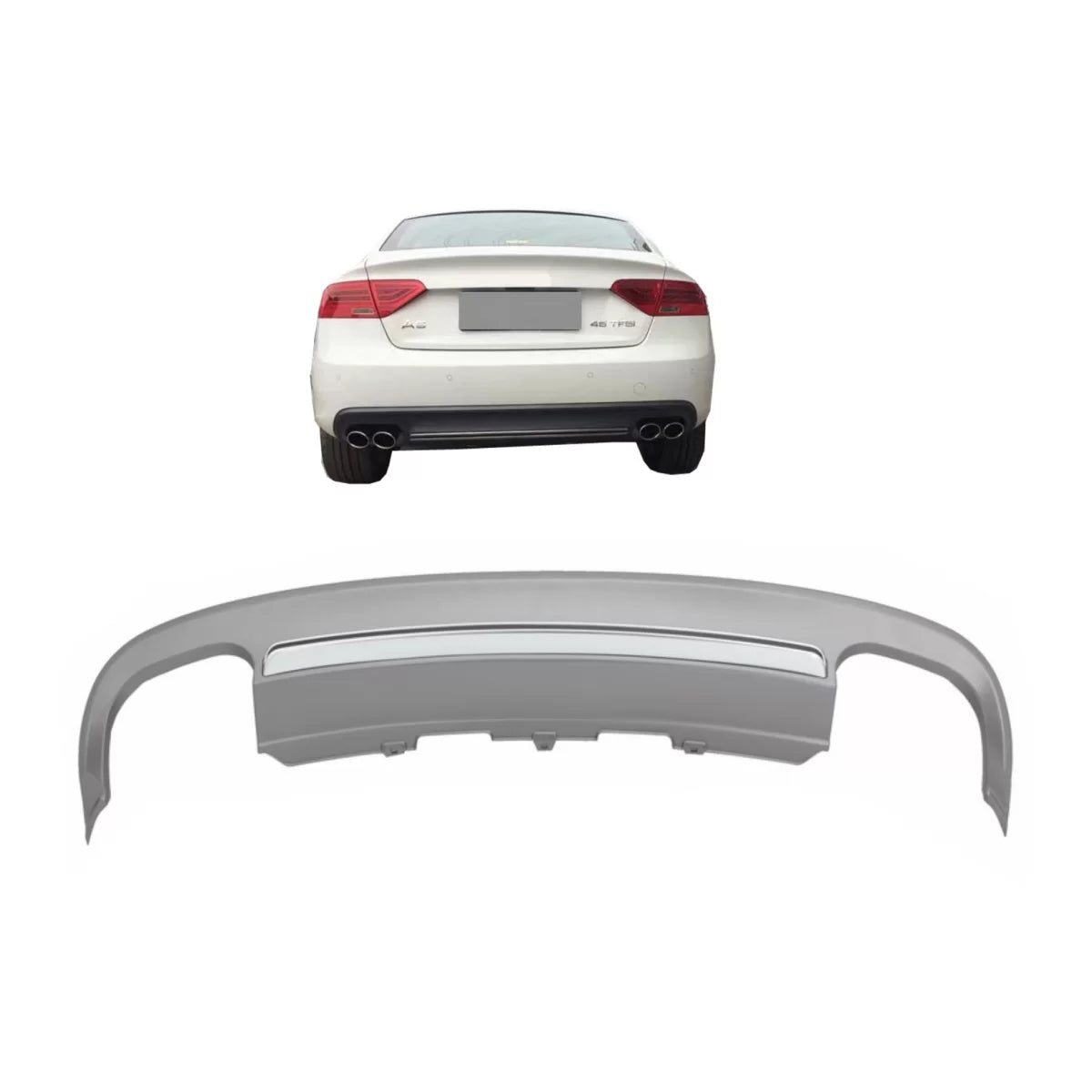 Rear Bumper Valance Diffuser suitable for Audi A5 8T 2 Doors Coupe Cabriolet (2012-2015) S5 Design – product image 1