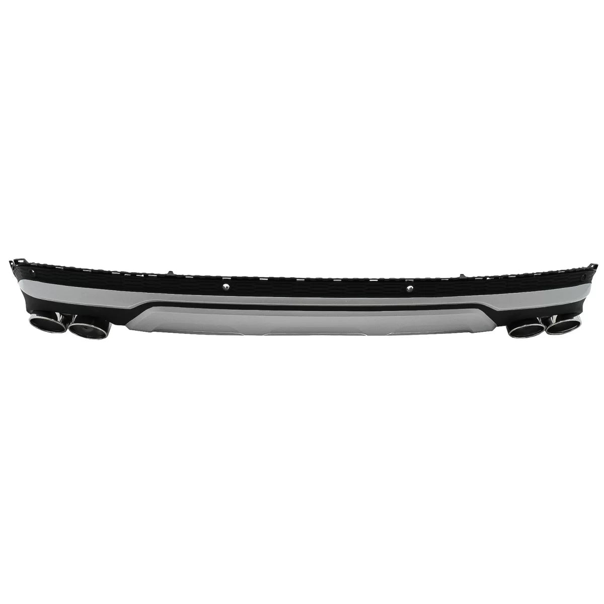 Rear Bumper Valance Diffuser Double Outlet with Exhaust Muffler Tips suitable for Audi Q7 SUV 4M Facelift (2020-2025) SQ7 Des