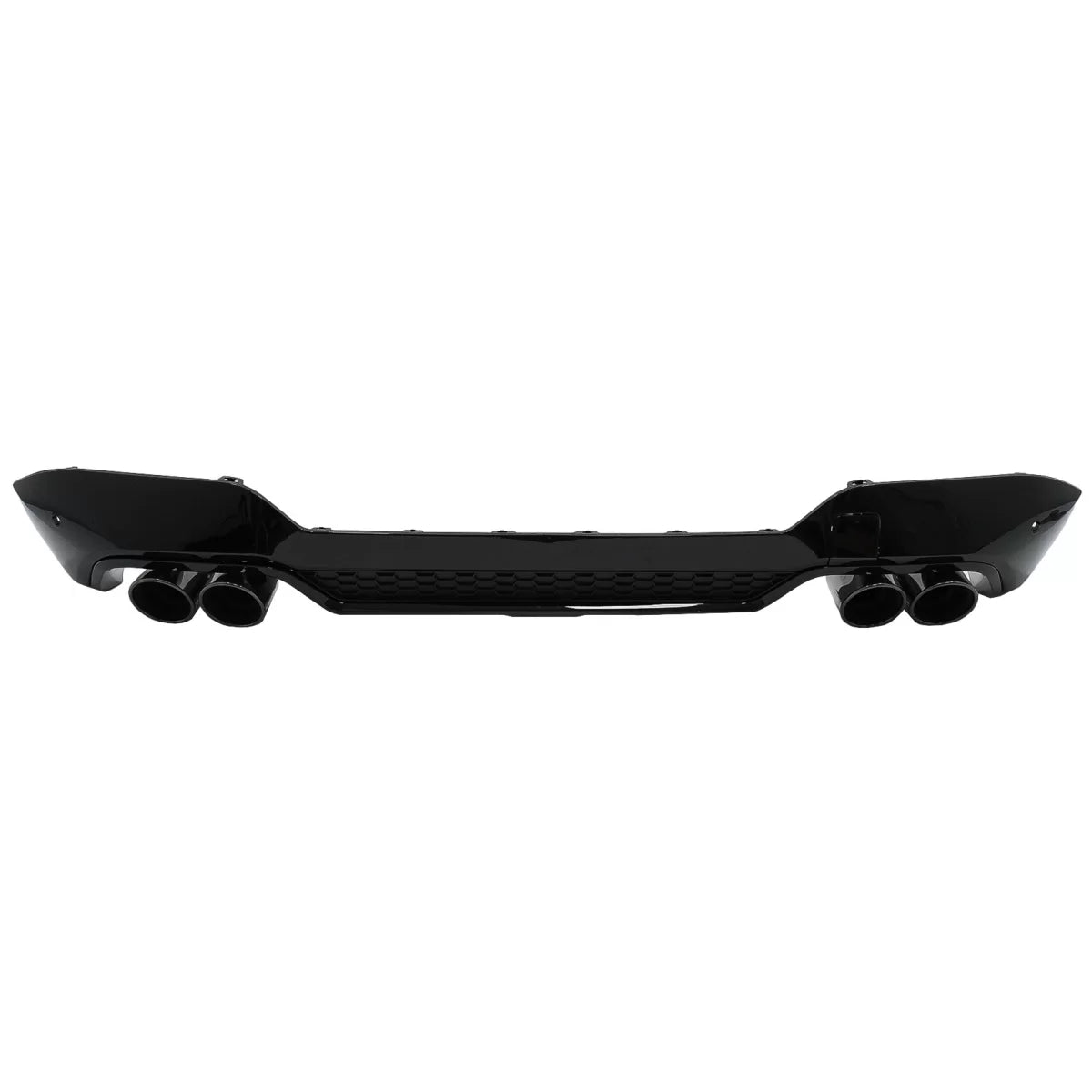 Rear Bumper Valance Diffuser Double Outlet with Exhaust Tips suitable for BMW X3 G01 LCI M-Sport (2021-2023) Piano Black – pr