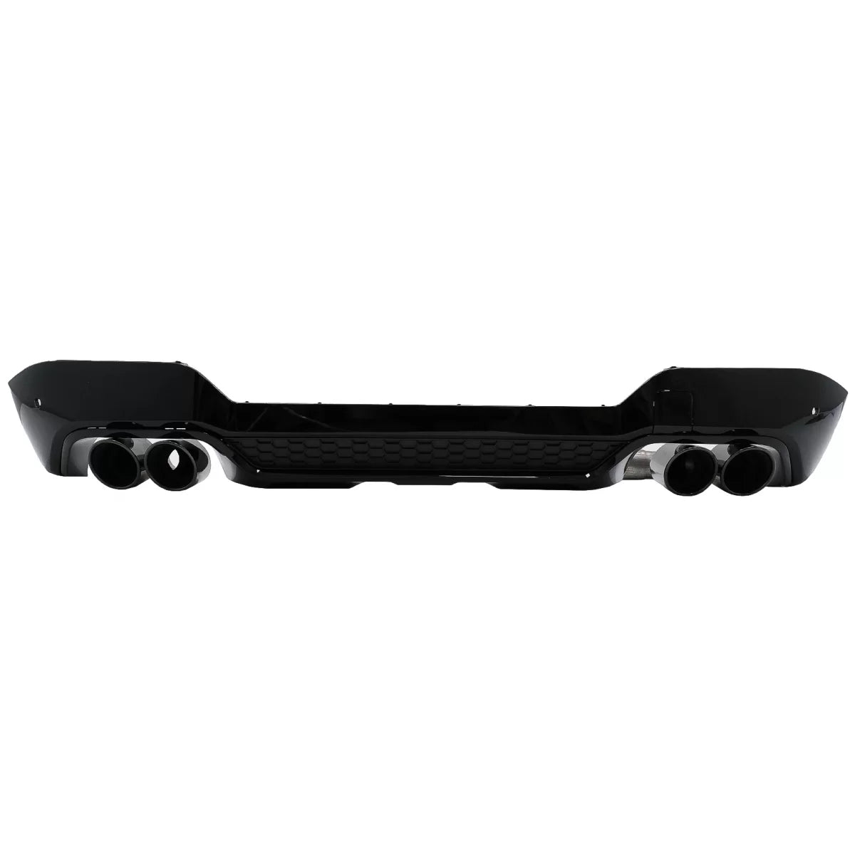 Rear Bumper Valance Diffuser Double Outlet with Exhaust Tips suitable for BMW X3 G01 LCI M-Sport (2021-2023) Piano Black – pr
