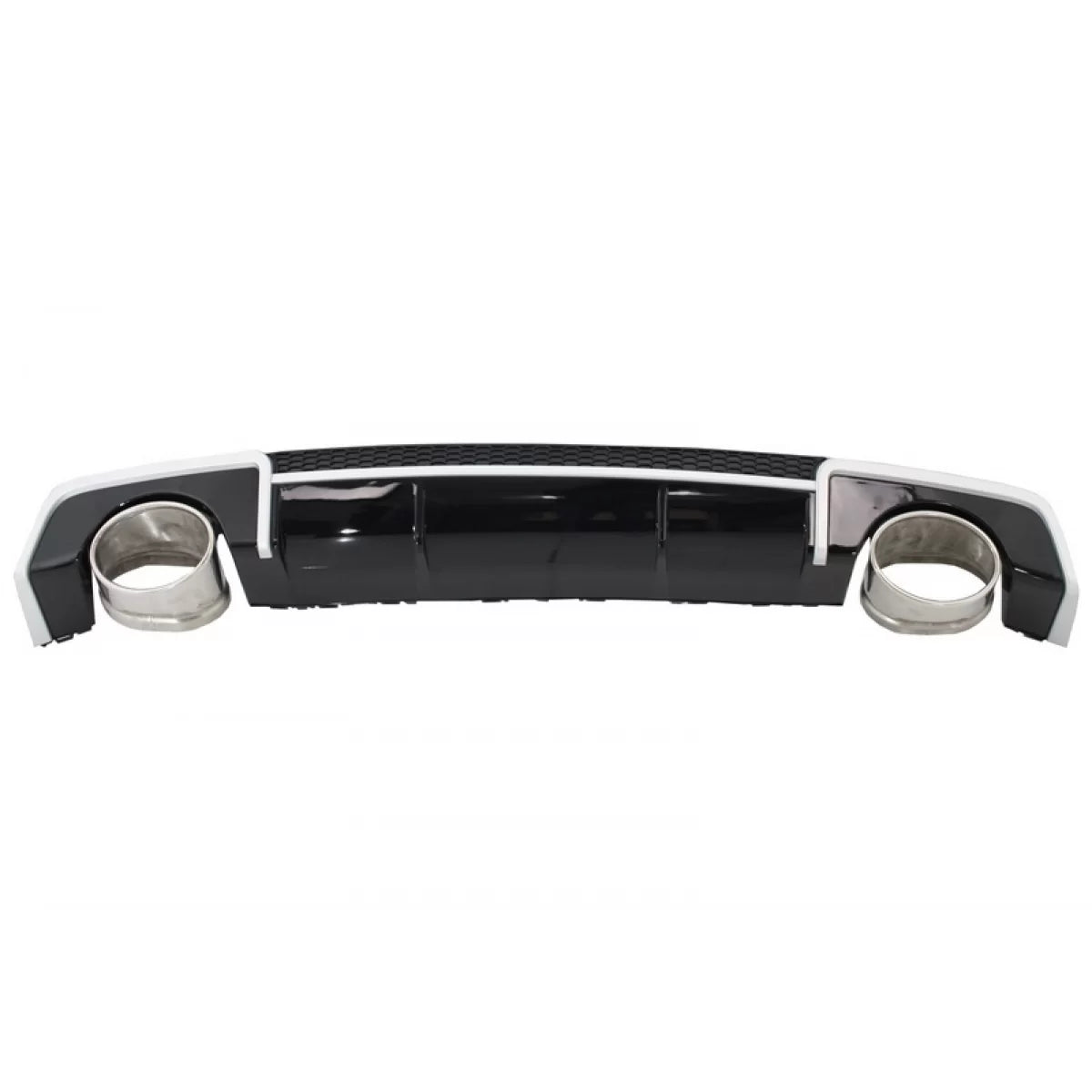 Rear Bumper Valance Diffuser with Exhaust Muffler Tips suitable for Audi A3 8V Sedan Cabrio (2012-2015) RS3 Design – product 