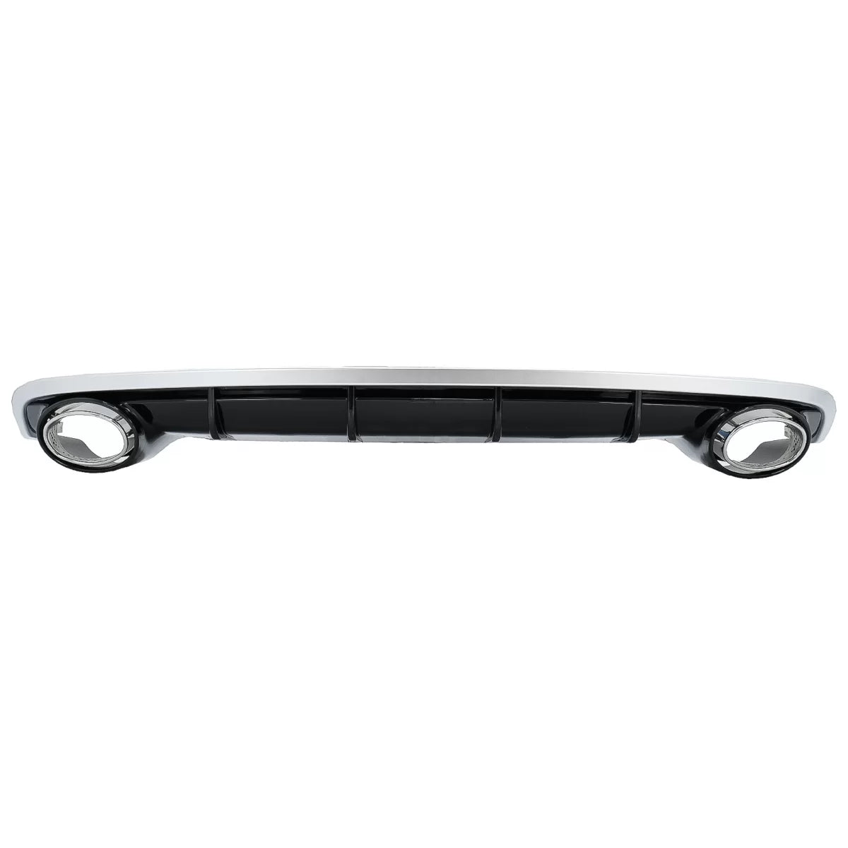 Rear Bumper Valance Diffuser and Exhaust Tips suitable for Audi A6 4G C7 Facelift (2015-2018) RS6 Design – product image 1
