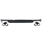 Rear Bumper Valance Diffuser with Exhaust Tips suitable for Audi A6 C8 4K Avant Sedan (2018-up) S6 Design Matte Black – produ