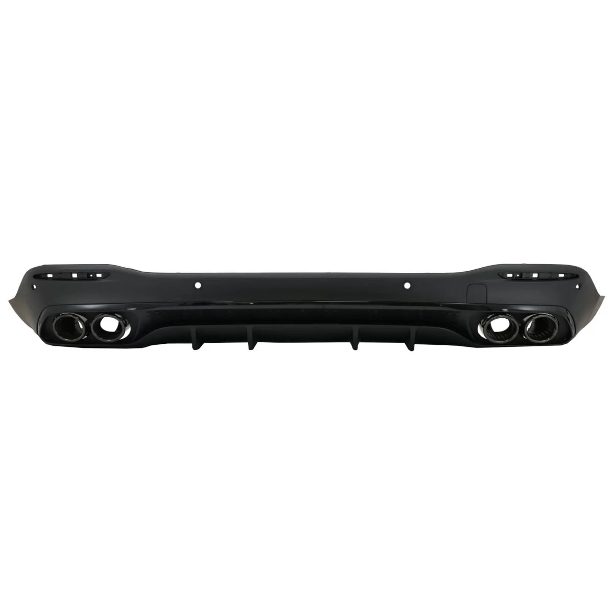 Rear Diffuser with Black Exhaust Muffler Tips suitable for Mercedes GLE W167 SUV V167 Sport Line (2019-Up) GLE53 Design Night