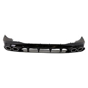 Rear Diffuser and Chrome Exhaust Tips suitable for Mercedes CLA X118 Shooting Brake C118 Coupe Sport Line (2019-06.2025) CLA4