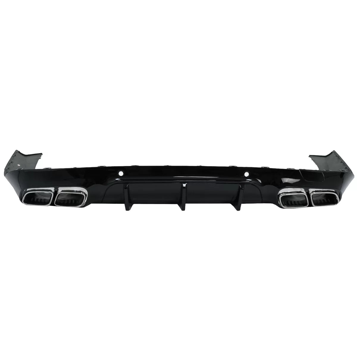 Rear Diffuser with Chrome Exhaust Tips suitable for Mercedes CLS-Class C257 Sport Line (2018-up) CLS63 Design – product image