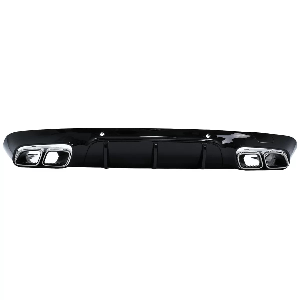 Rear Diffuser with Chrome Exhaust Tips suitable for Mercedes CLS-Class C257 Sport Line (2018-up) CLS63 Design – product image