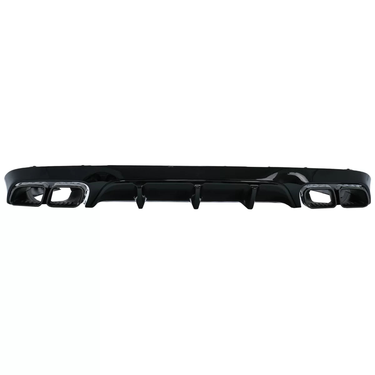 Rear Diffuser with Exhaust Tips suitable for Mercedes E-Class C238 A238 AMG Sport Line Coupe Cabrio (2016-2019) E63 Night Pac
