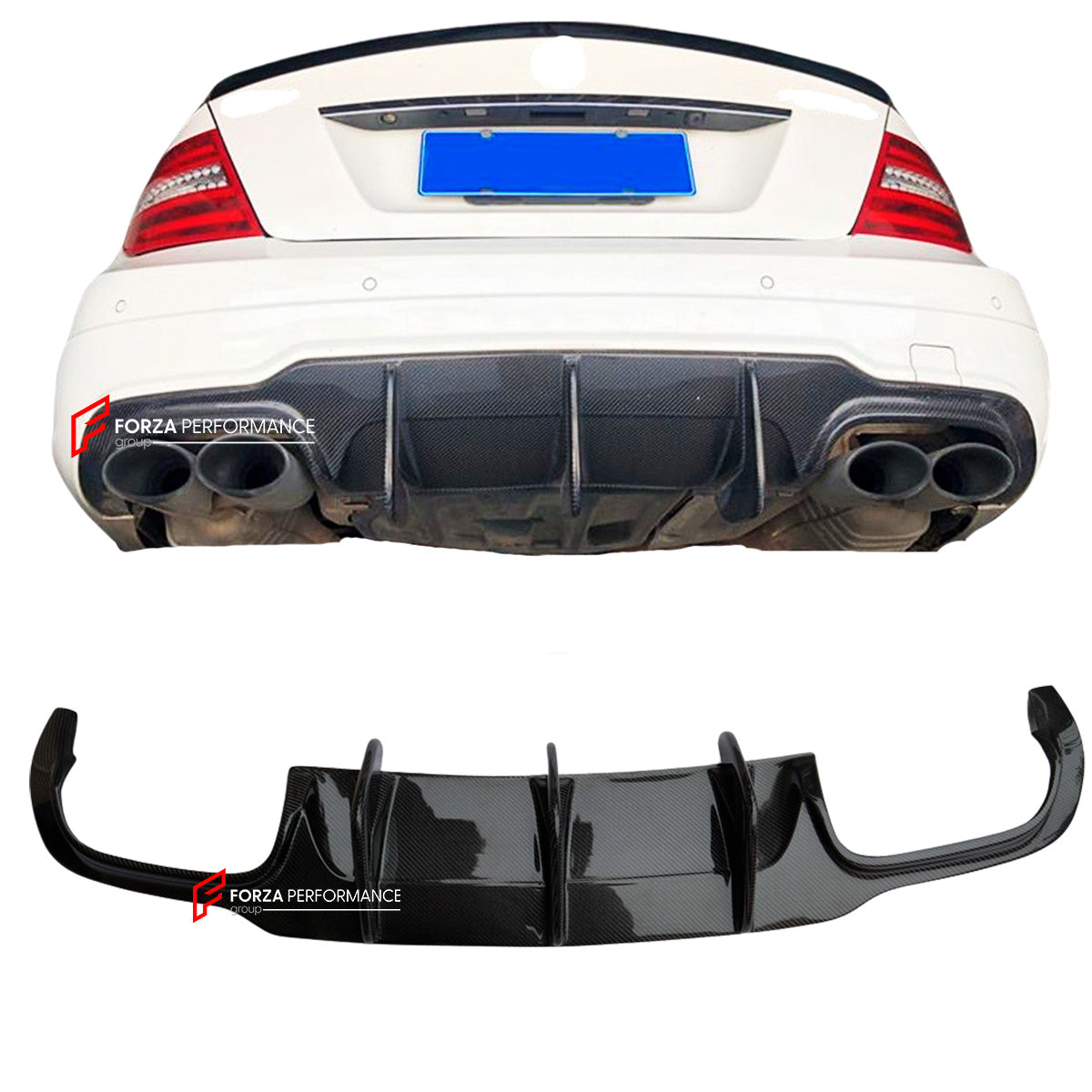 REAR DIFFUSER for MERCEDES BENZ C CLASS AMG C63 2011 - 2014