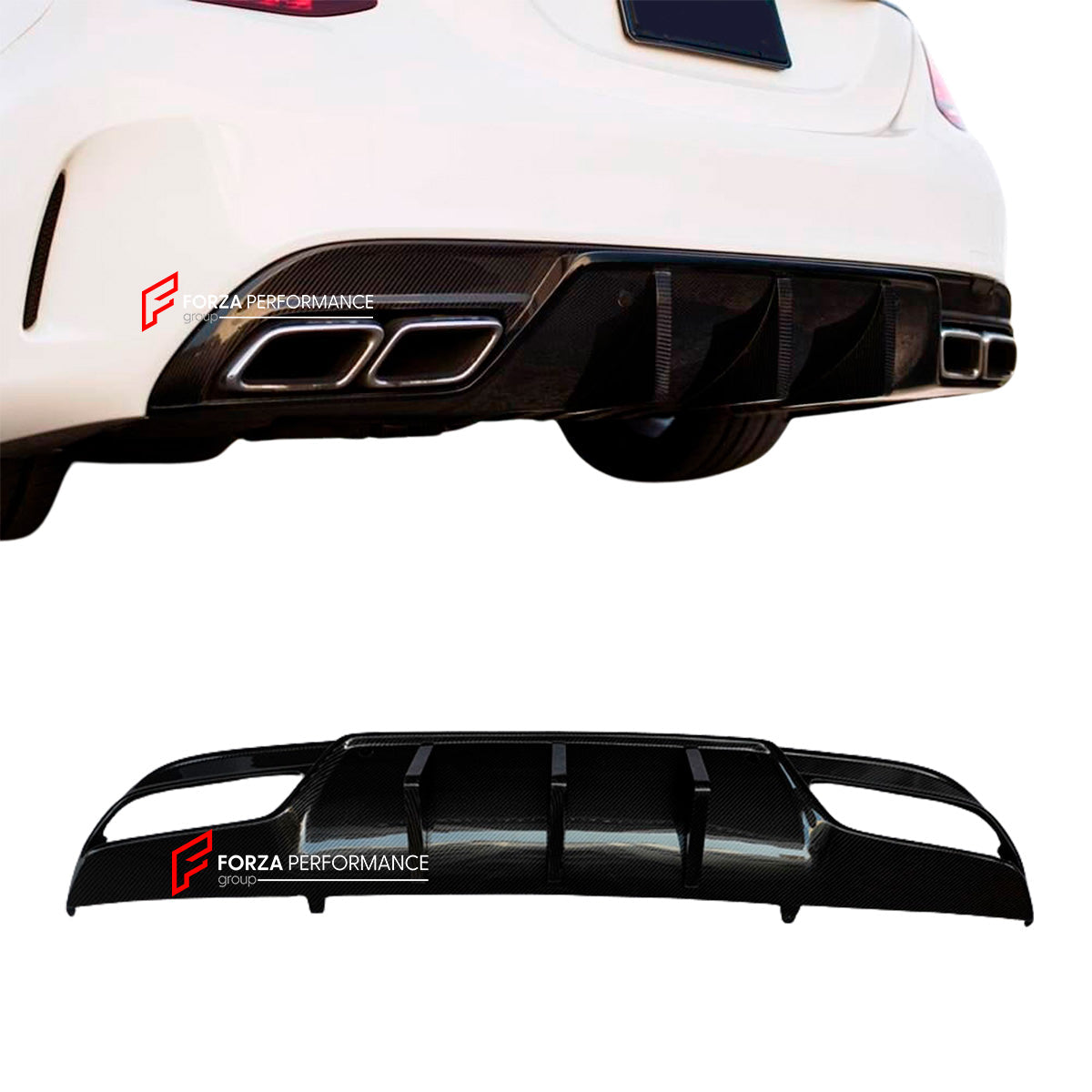 REAR DIFFUSER for MERCEDES BENZ C CLASS C205 COUPE C63S 2015 - 2022