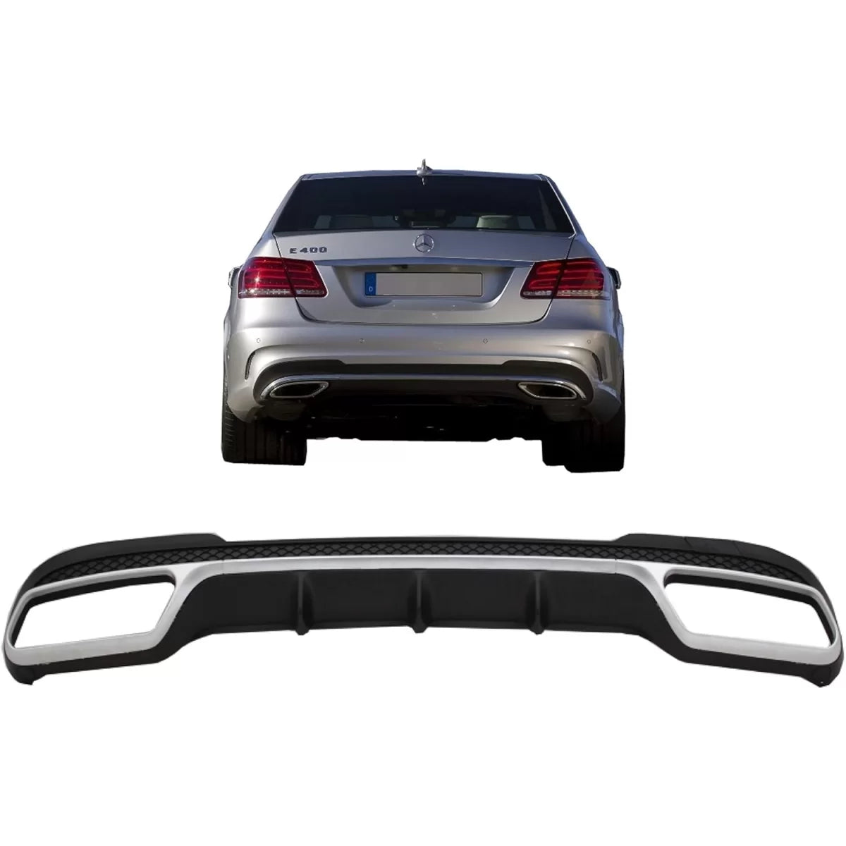 Rear Diffuser suitable for Mercedes E-Class W212 S212 Facelift (2013-2016) only Sport package Bumper – product image 1