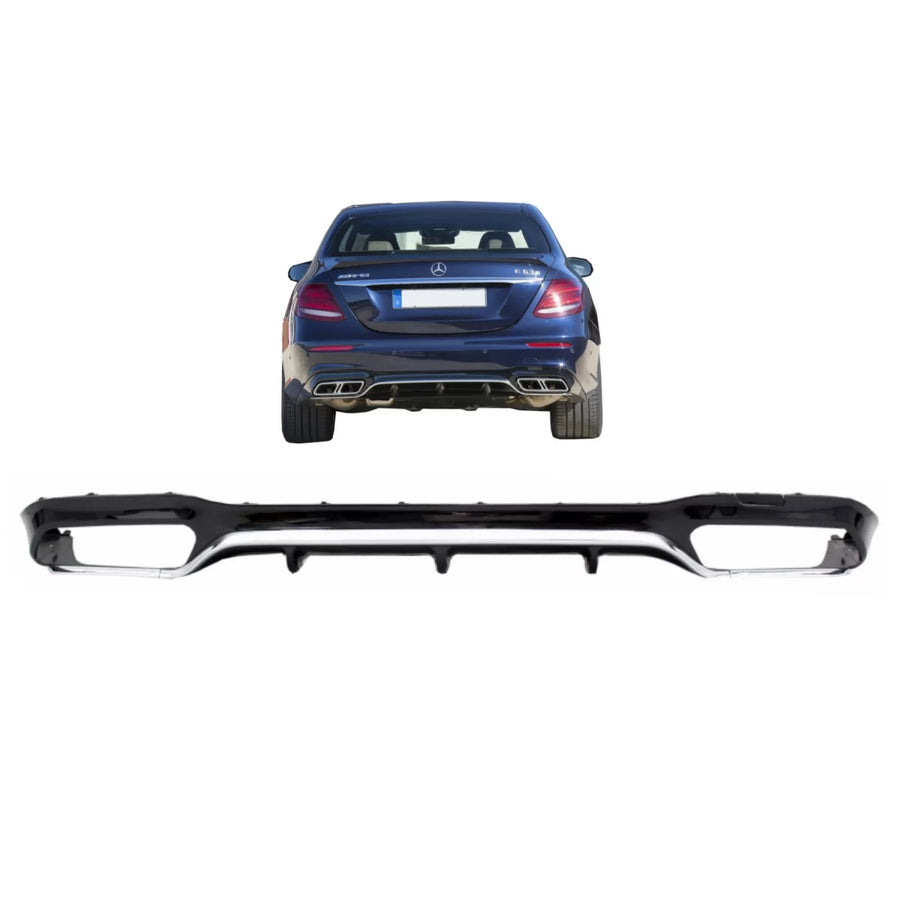 Rear Diffuser suitable for Mercedes E-Class W213 (2016-2019) E63 Design Chrome Edition – product image 1