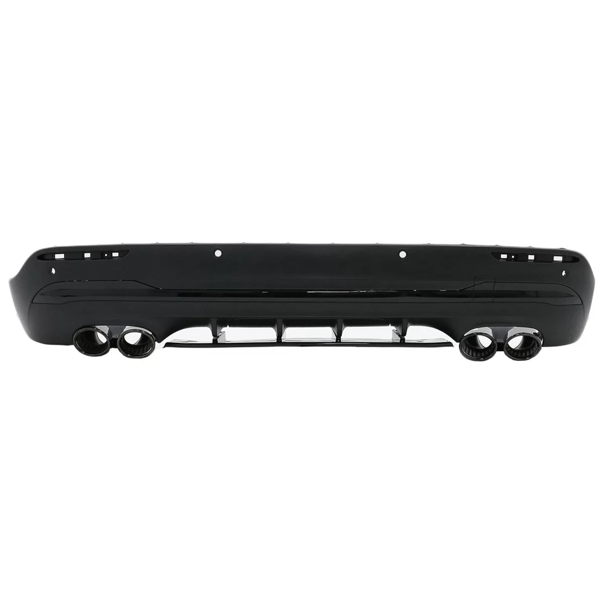 Rear Diffuser and Piano Black Exhaust Tips suitable for Mercedes GLA SUV H247 Sport Line (2020-) Aero 45S Design Night Packag