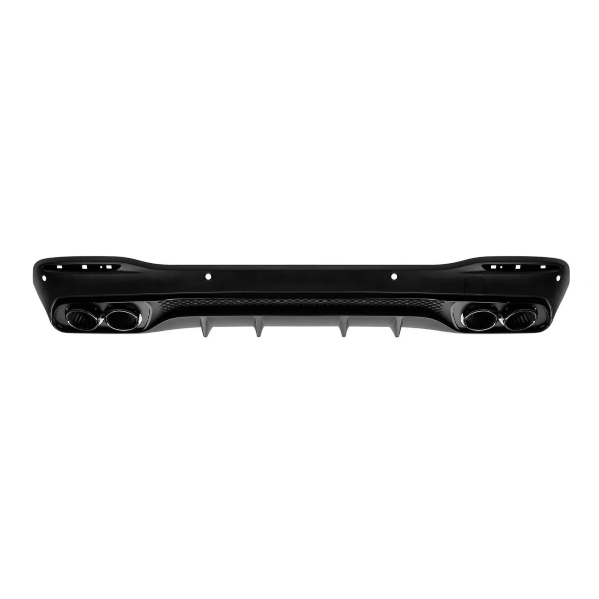 Rear Diffuser with Silver Exhaust Muffler Tips suitable for Mercedes GLE W167 SUV V167 Sport Line (2019-Up) GLE53 Design – pr