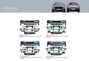 REAR DIFFUSER with EXHAUST TIPS for MERCEDES BENZ GLC CLASS COUPE C254 AMG LINE UPGRADE to AMG C254 GLC43 GLC63 2023+