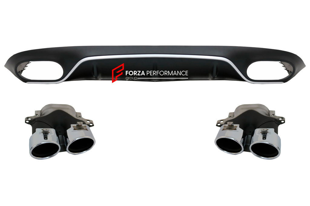 REAR DIFFUSER with EXHAUST TIPS for MERCEDES BENZ BENZ E400 E300 E200 with AMG PACKAGE INTO E63 W214 2023 - 2024