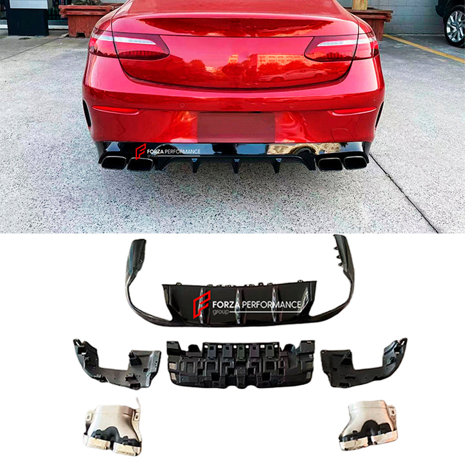 REAR DIFFUSER with EXHAUST TIPS for MERCEDES BENZ BENZ E400 E300 E200 with AMG PACKAGE INTO E63 W214 2023 - 2024