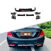 REAR DIFFUSER WITH TIPS for MERCEDES BENZ BENZ S CLASS W222 AMG 2018 - 2022
