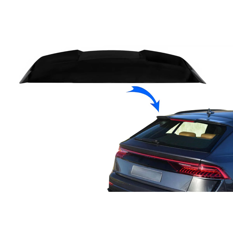 Rear Roof Spoiler suitable for Audi Q8 SUV (2018-up) RS Design Piano Black – product image 1