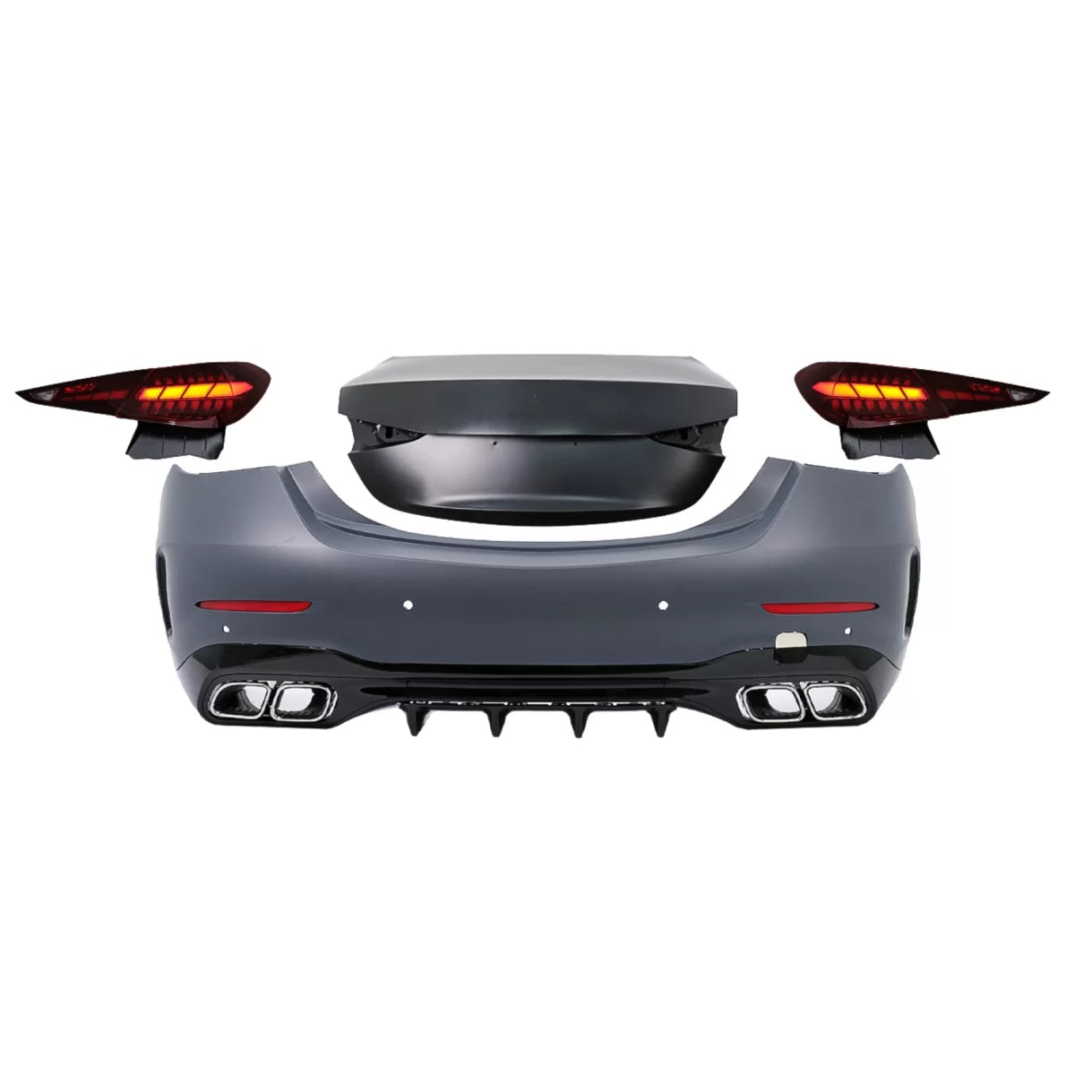 Rear Upgrade Body Kit suitable for Mercedes C-Class W205 (2014-2022) Conversion to C-Class W206 C63 Design – product image 1