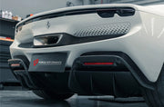 DRY CARBON REAR DIFFUSER for FERRARI 296 GTS GTB 2022+ | OEM STYLE