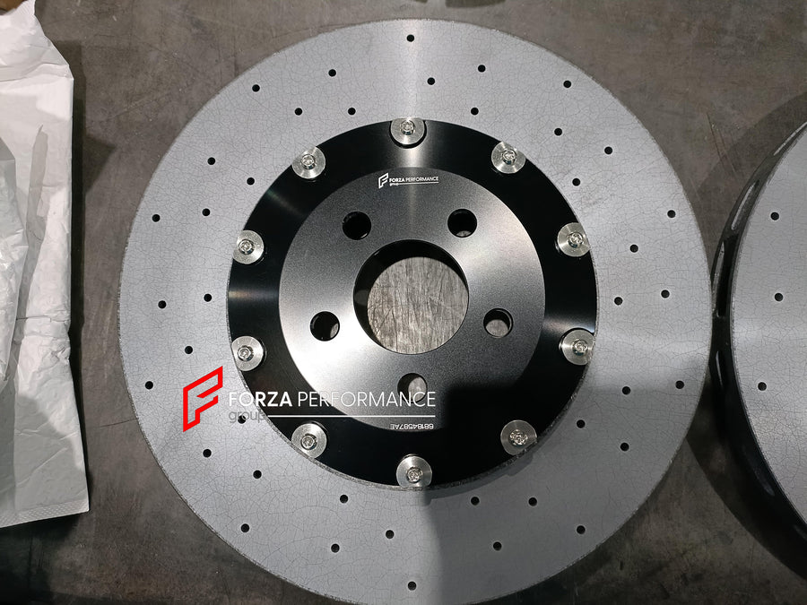 Buy Now REPLACEMENT CARBON CERAMIC BRAKE DISK ROTORS for DODGE CHALLENGER SRT HELLCAT 2015 - 2023 and upgrade car parts from SIR Tuning at the Best Price. Headlights, Tail lights, Bodykits, Navigations, BIG BRAKE KIT and more - Fast & Free Shipping within Europe, US & Worldwide.