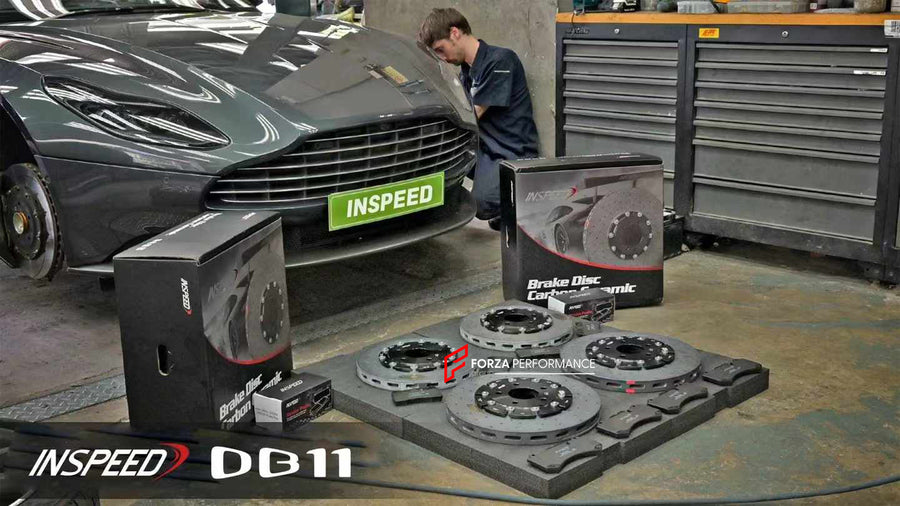 Buy Now REPLACEMENT CARBON CERAMIC BRAKE ROTORS for ASTON MARTIN DB11 V8 V12 2016-2023 and upgrade car parts from SIR Tuning at the Best Price. Headlights, Tail lights, Bodykits, Navigations, BIG BRAKE KIT and more - Fast & Free Shipping within Europe, US & Worldwide.
