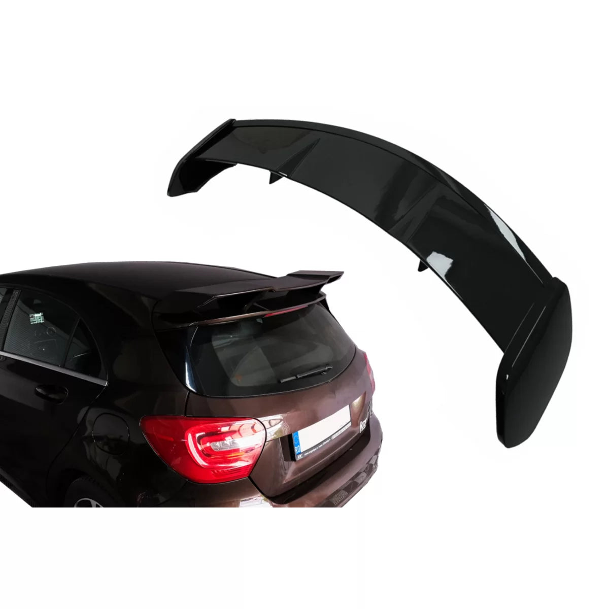 Roof Boot Lid Spoiler suitable for Mercedes A-Class W176 (2012-2018) A45 Design Piano Black – product image 1