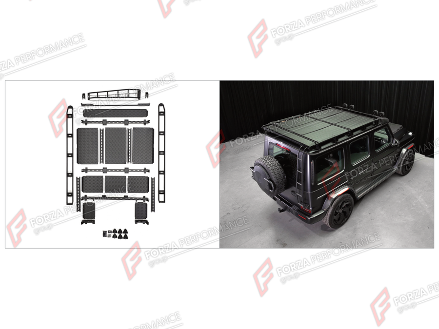 Buy Now ROOF RACK BAR LUGGAGE WITH SUNROOF for MERCEDES-BENZ G-CLASS W465 G63 G450D G500 G550 2025+ and upgrade car parts from SIR Tuning at the Best Price. Headlights, Tail lights, Bodykits, Navigations, Body Kit and more - Fast & Free Shipping within Europe, US & Worldwide.