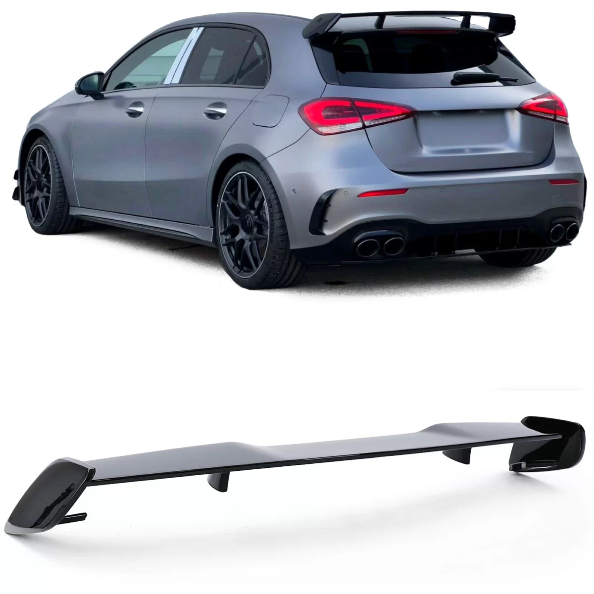 Roof rear spoiler sport look black gloss for Mercedes A-Class W177 from 18 – product image 1