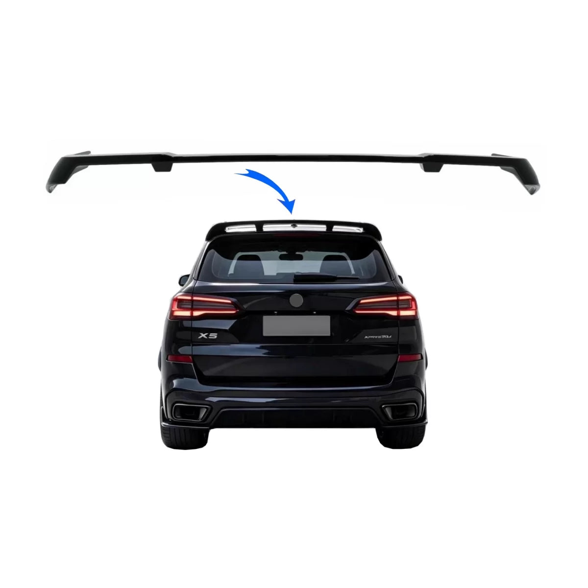 Roof Spoiler suitable for BMW X5 G05 (2018-up) M-Tech Piano Black – product image 1