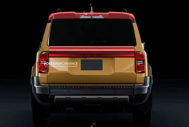 Buy Now ROOF SPOILER for TOYOTA LAND CRUISER 250 LC 250 2024 and upgrade car parts from SIR Tuning at the Best Price. Headlights, Tail lights, Bodykits, Navigations, Carbon body kit and more - Fast & Free Shipping within Europe, US & Worldwide.
