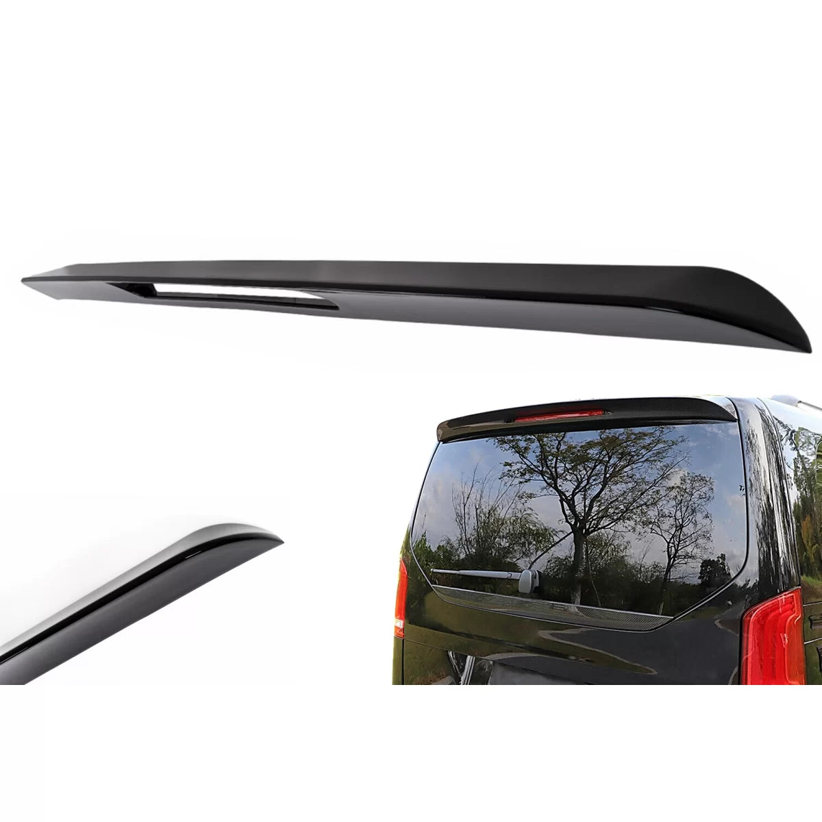 Roof Spoiler suitable for Mercedes V-Class Vito W447 (2014-04.2024) & EQV (2020-) Shiny Black – product image 1