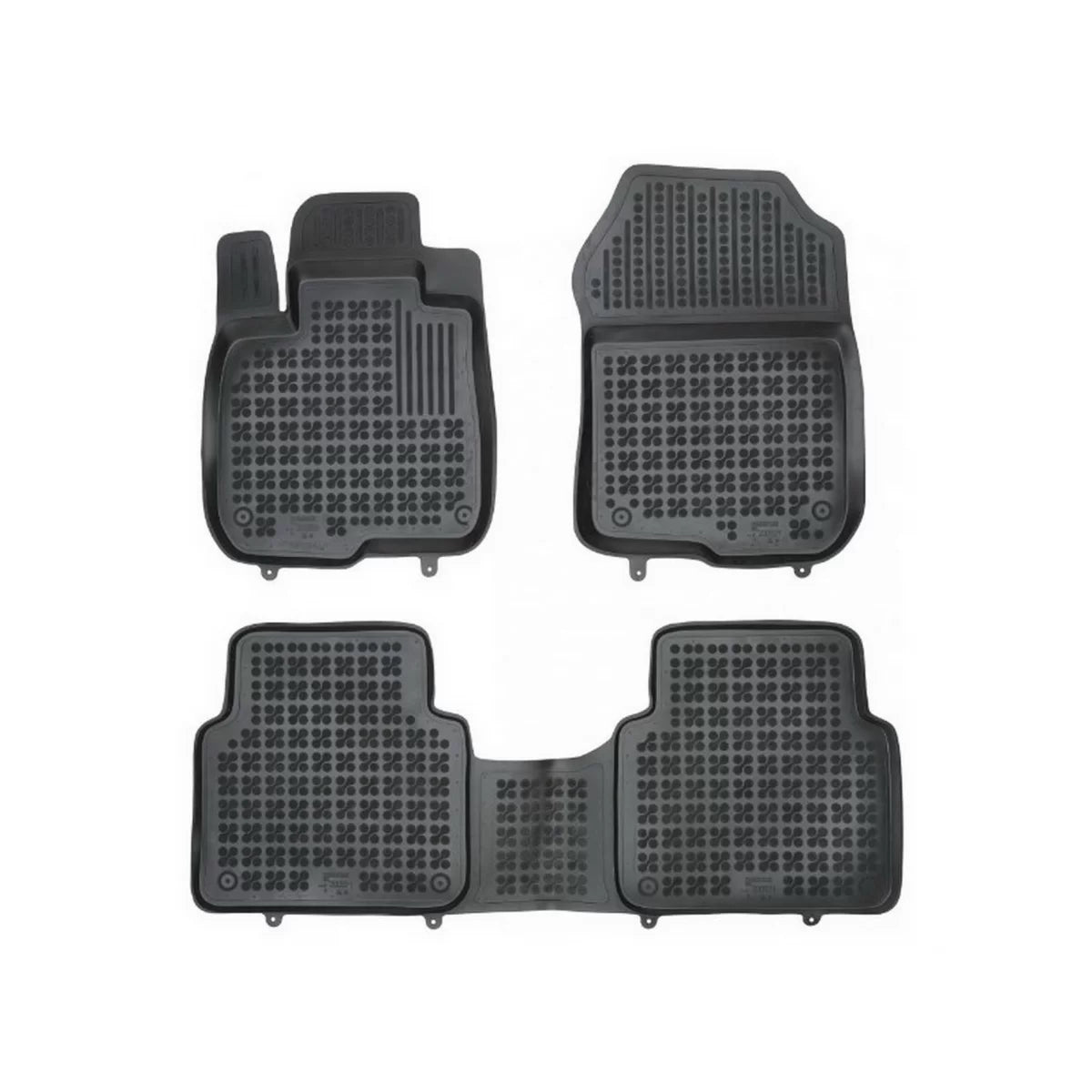 Rubber Floor Mats Black suitable for Honda CR-V V (2018-up) CR-V e:HeV (2022-up) Hybrid (HEV) – product image 1