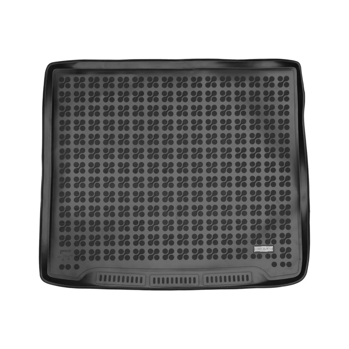 Rubber Trunk Mat Black suitable for Ford Focus MK4 Station Wagon (2018-up) with an irregular size spare tire – product image 