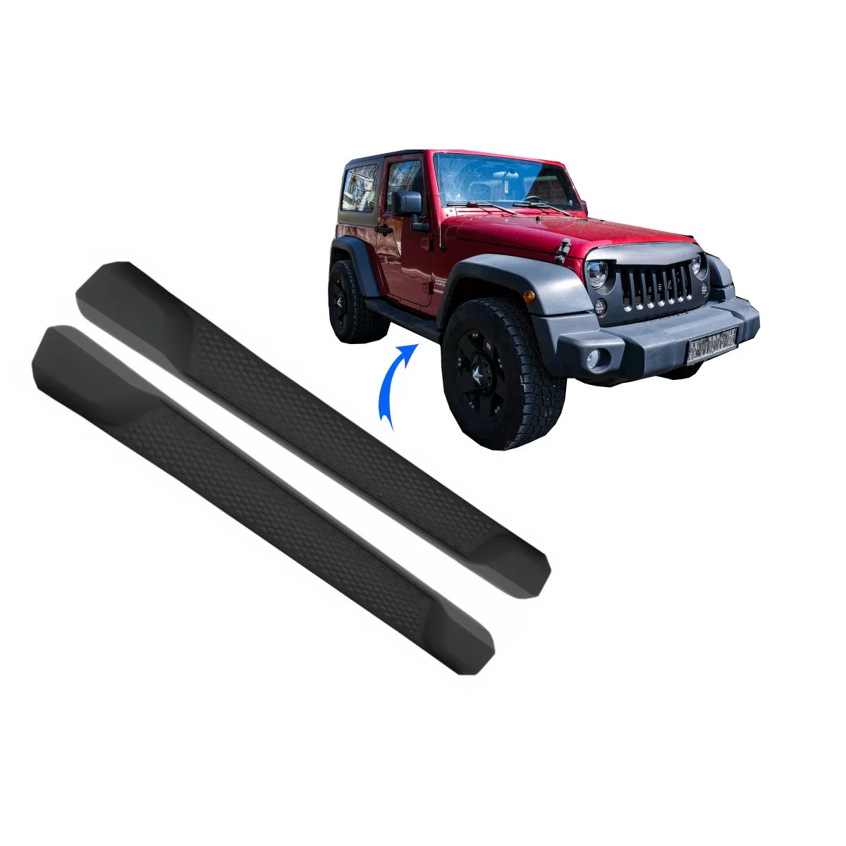 Running Boards Side Steps suitable for Jeep Wrangler JL (2018-Up) 2 Doors – product image 1