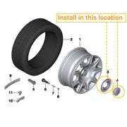 CENTRE HUB COVER CHROME for ROLLS-ROYCE GHOTS, WRAITH, CULLINAN