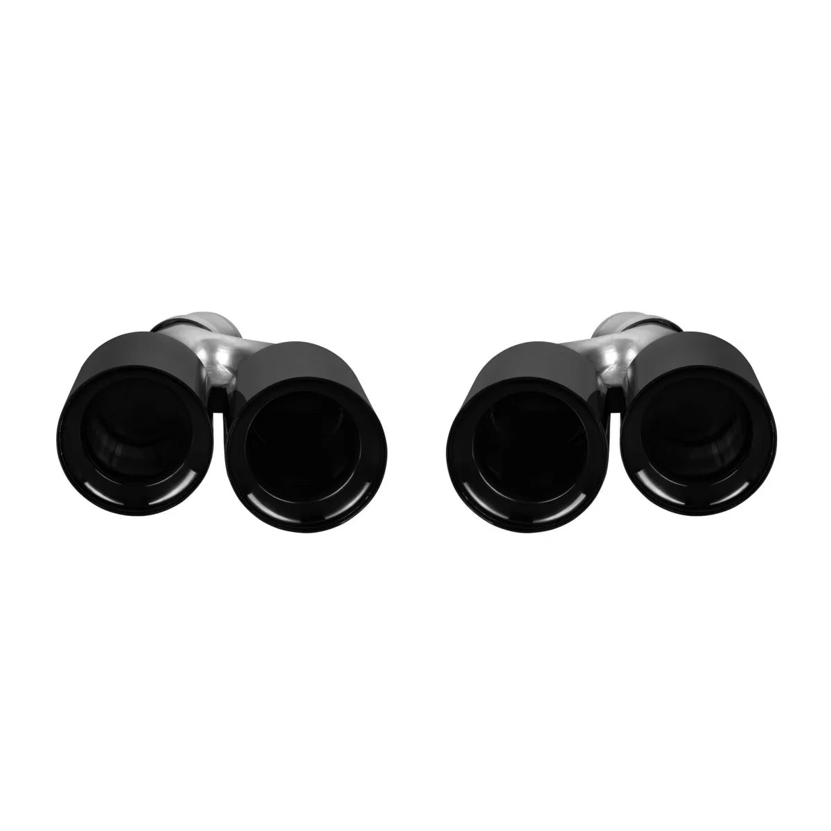 Set of double exhaust tips in black lacquer type M5 suitable for BMW 5 Series G30, G31 after 2017 – product image 1
