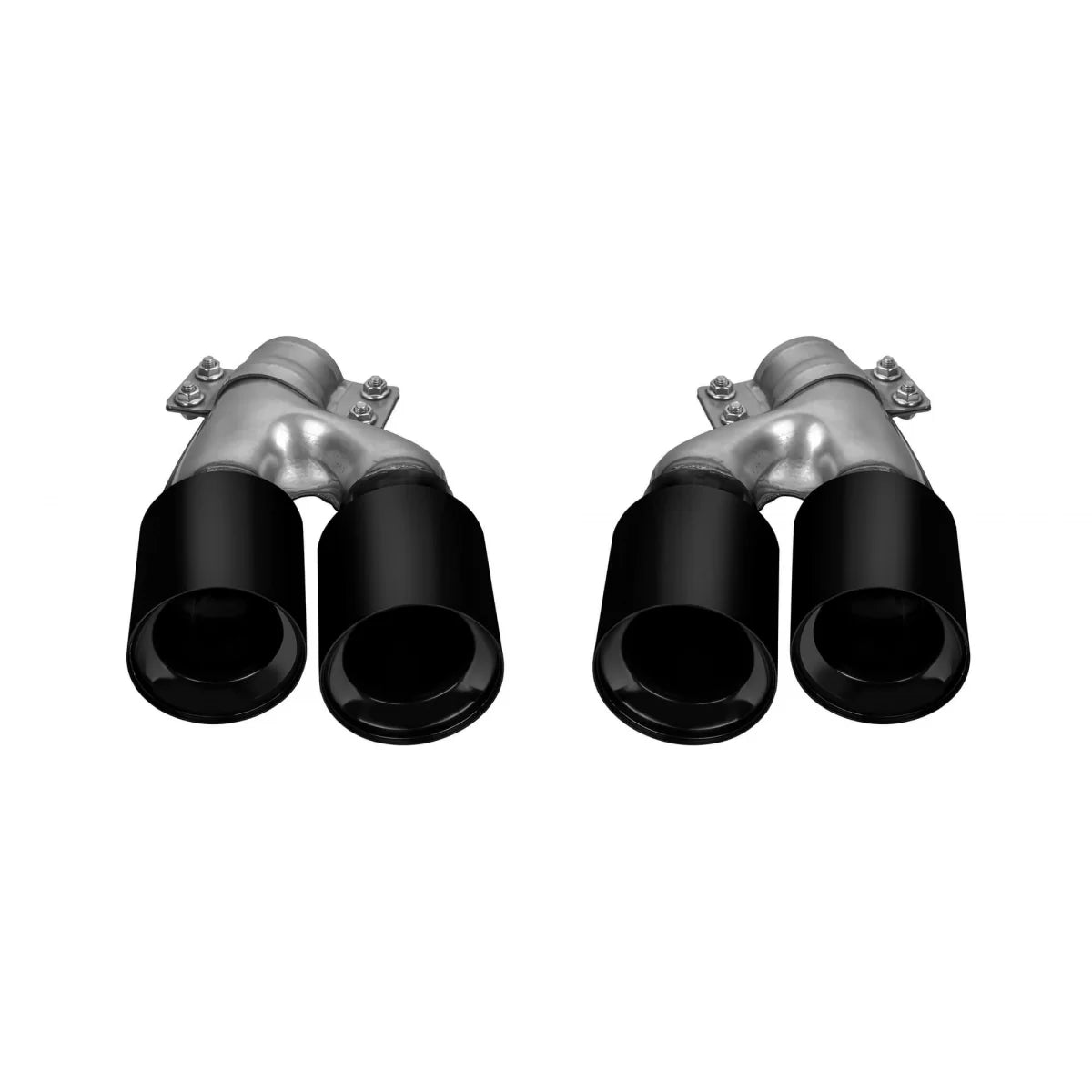 Set of double exhaust tips in black lacquer type M5 suitable for BMW 5 Series G30, G31 after 2017 – product image 1