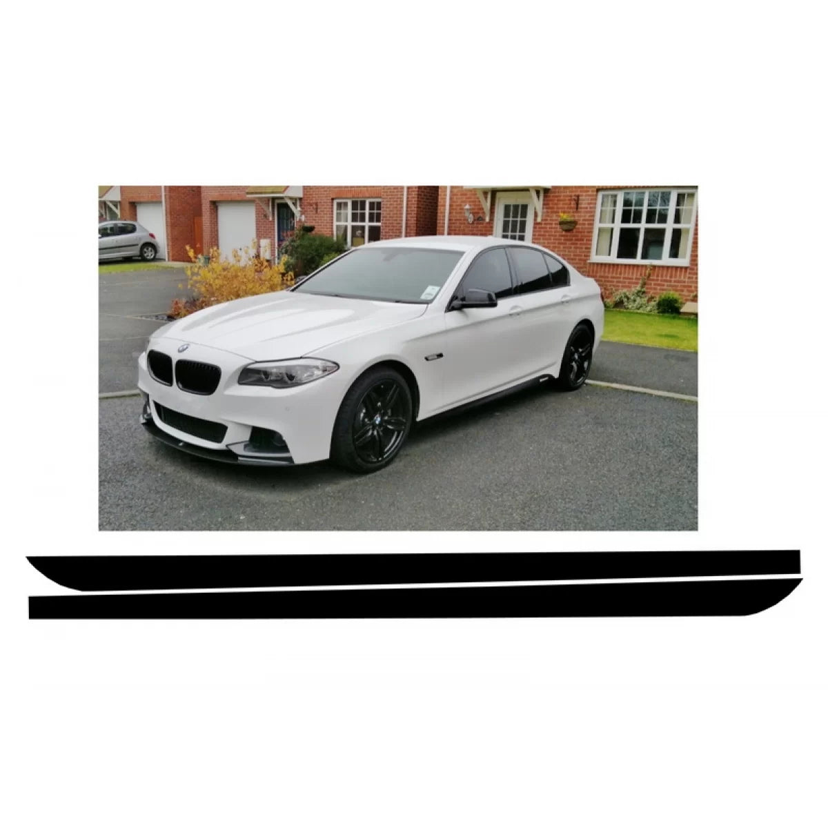 Side Decals Sticker Vinyl Matte Black suitable for BMW 5 Series F10 F11 (2011-Up) M-Performance Design – product image 1