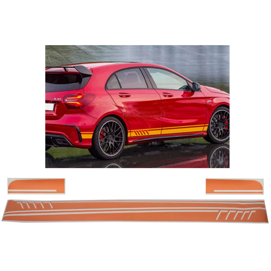 Side Decals Sticker Vinyl Matte Orange suitable for Mercedes C238 Coupe W212 W213 E200 E300 E350 E46 E63 C207 A207 – product 