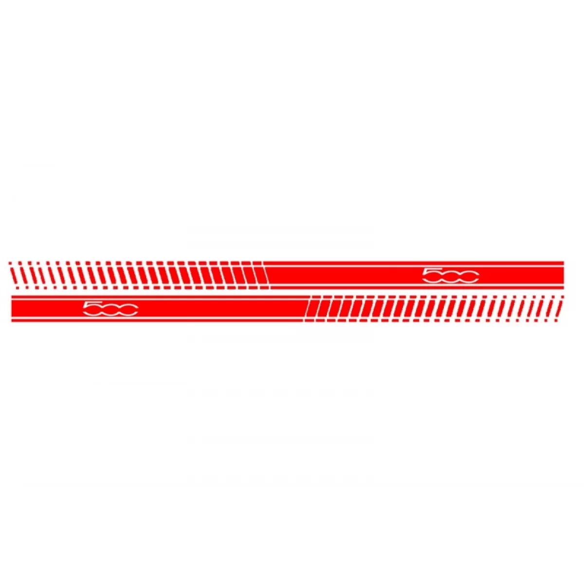 Side Decals Sticker Vinyl Red suitable for Fiat 500 (2007+) – product image 1