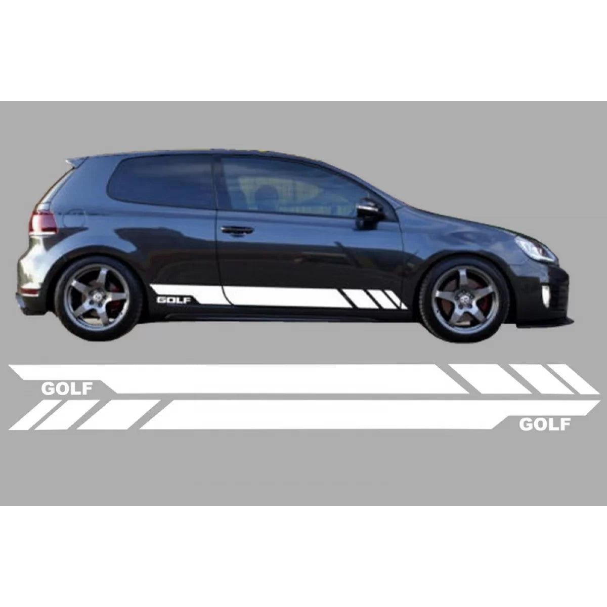 Side Decals Sticker Vinyl White suitable for VW  Golf 5 6 7 V VI VII (2003-up) – product image 1