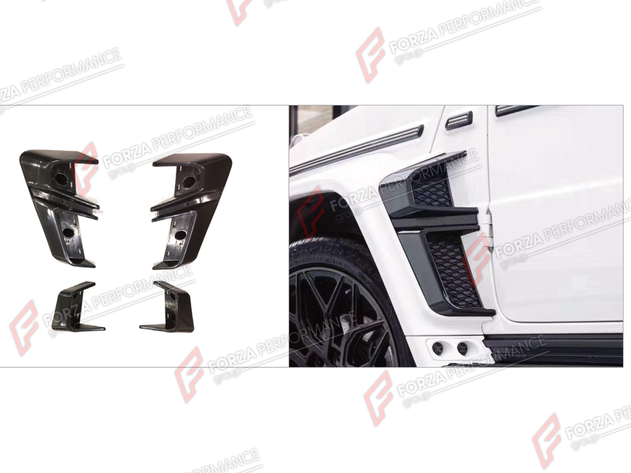 Buy Now SIDE FENDER VENTS for MERCEDES-BENZ G-CLASS W464 2019 - 2024 and upgrade car parts from SIR Tuning at the Best Price. Headlights, Tail lights, Bodykits, Navigations, Body Kit and more - Fast & Free Shipping within Europe, US & Worldwide.